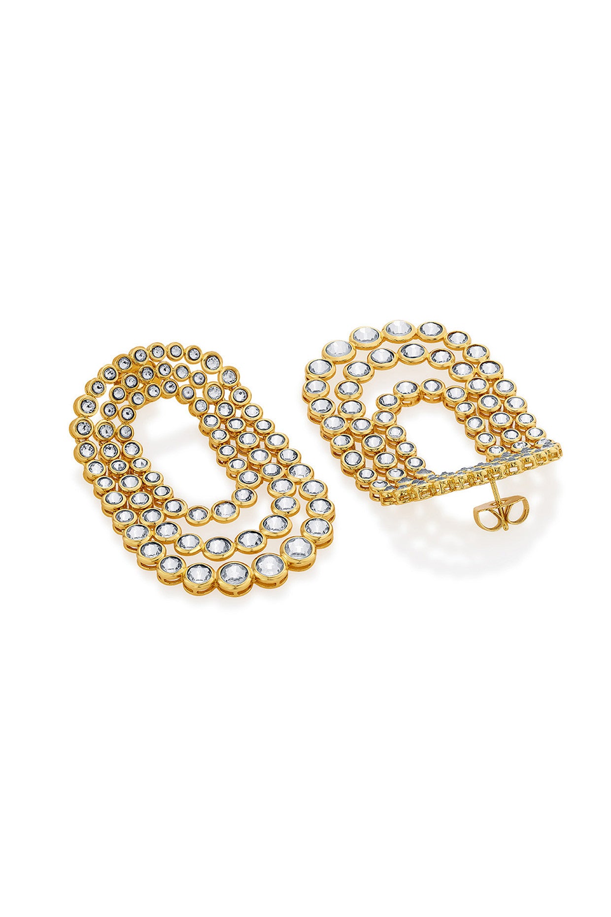 Gold Ruhaniyat Shimmering CZ Earrings