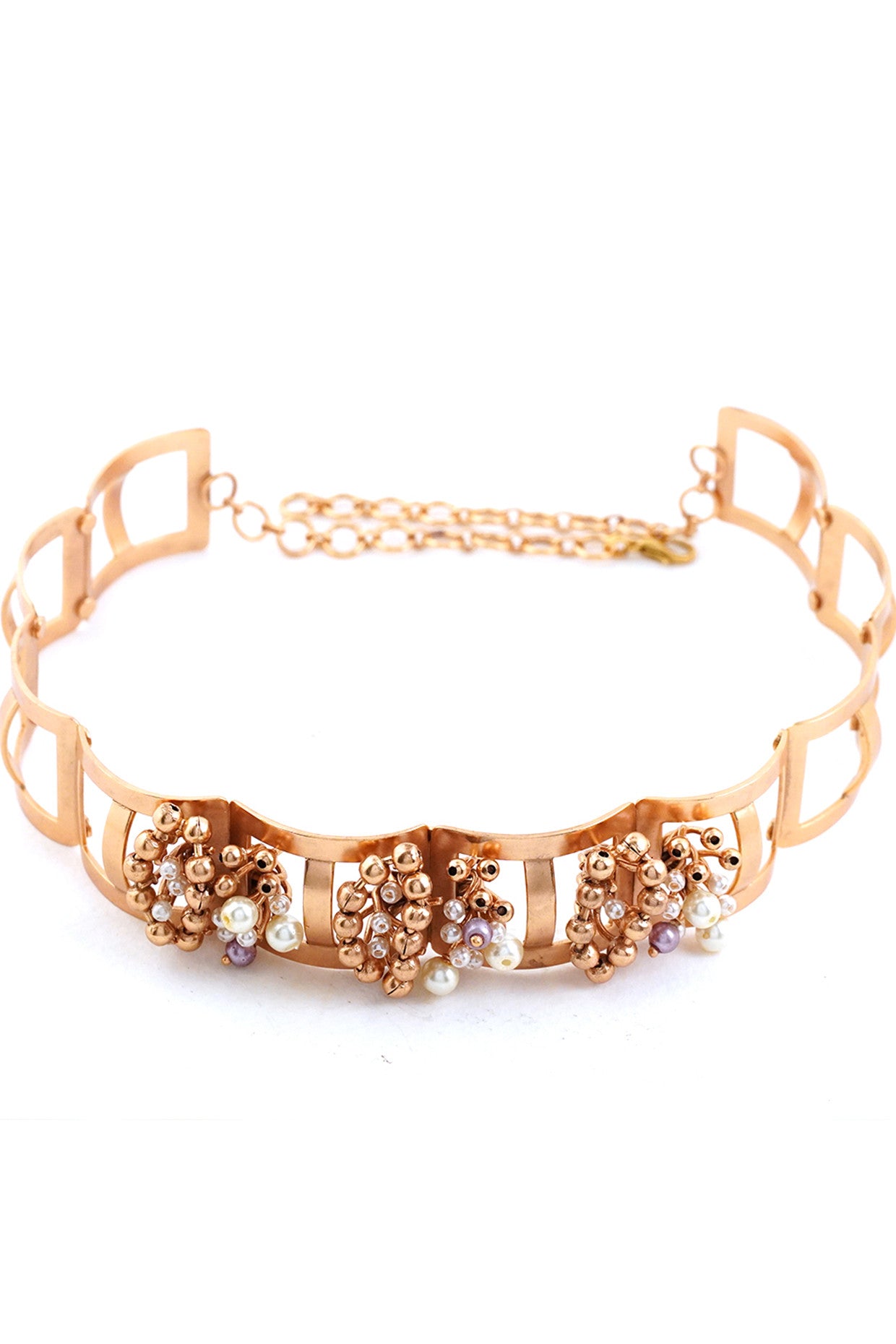 Sea Anemone Inspired Gold Plated Choker Necklace