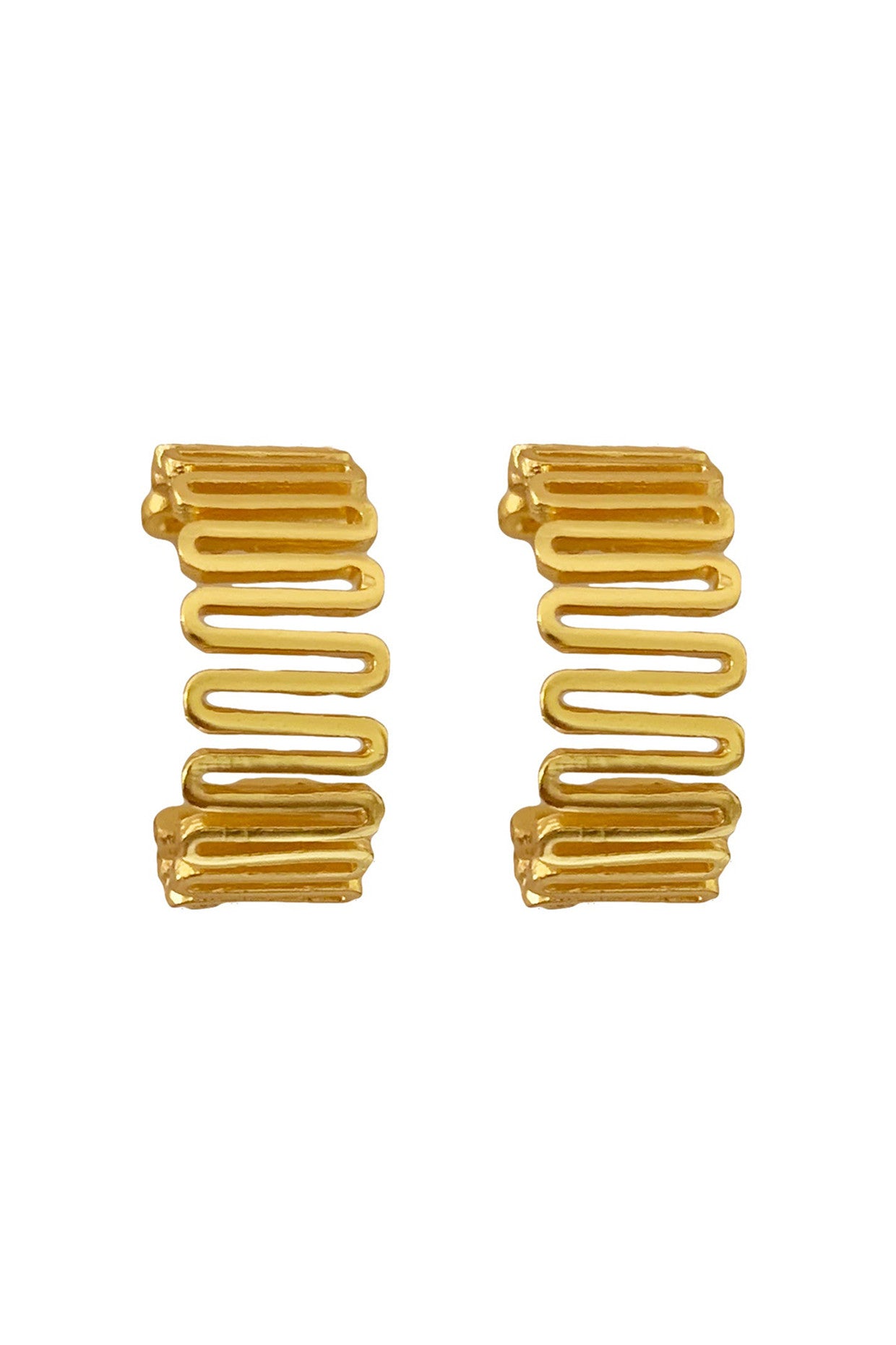Gold Plated Serpent Hoops