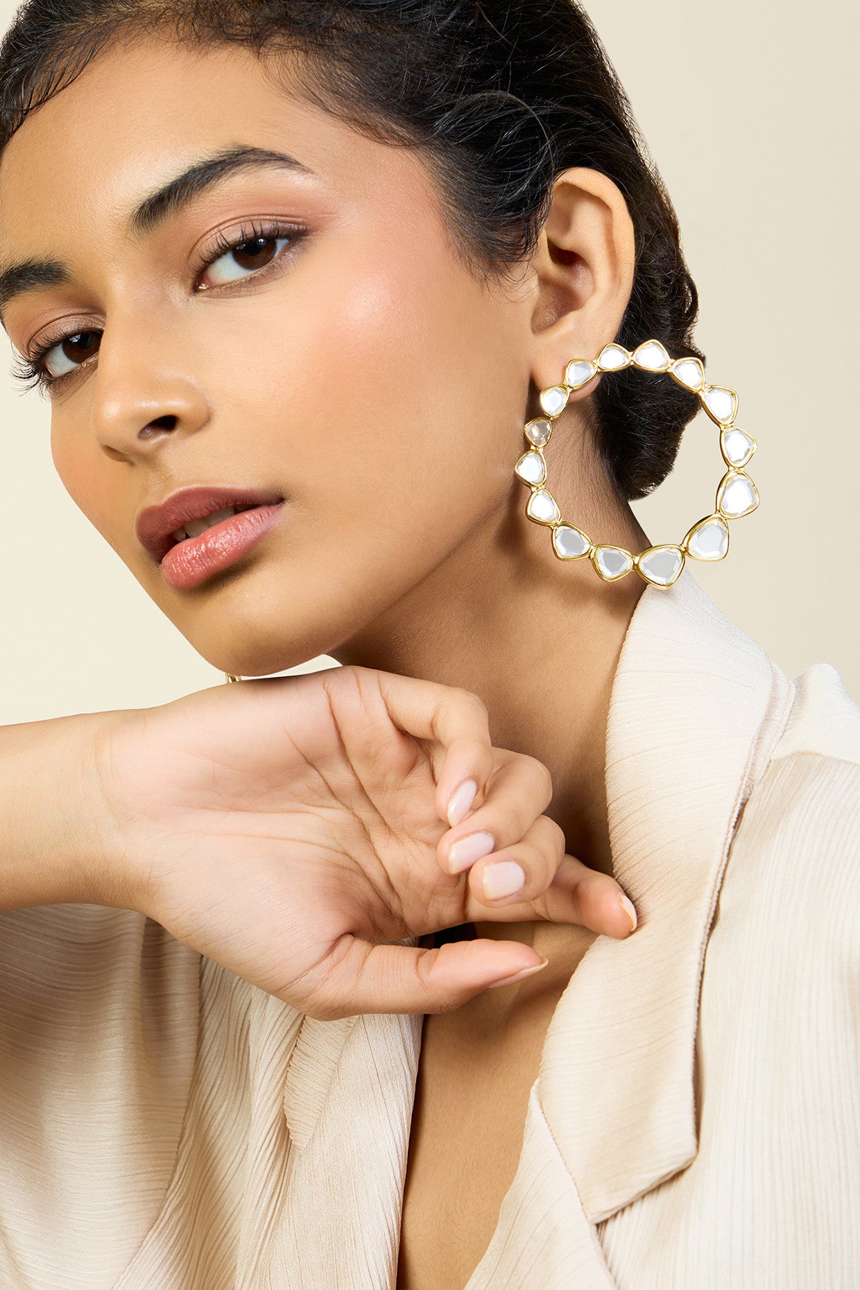 Sheesh Mahal Front Back Earrings