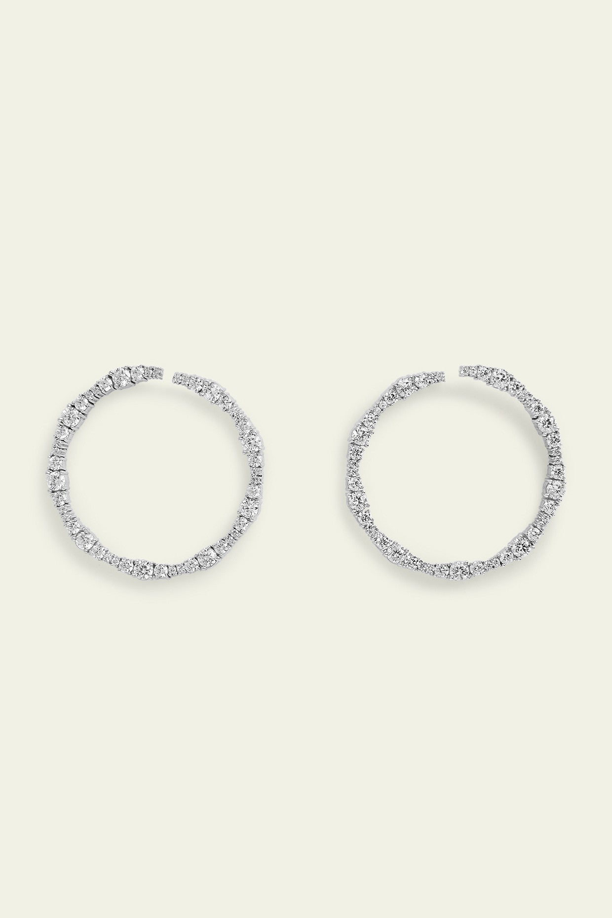 Silver Circle Hoops