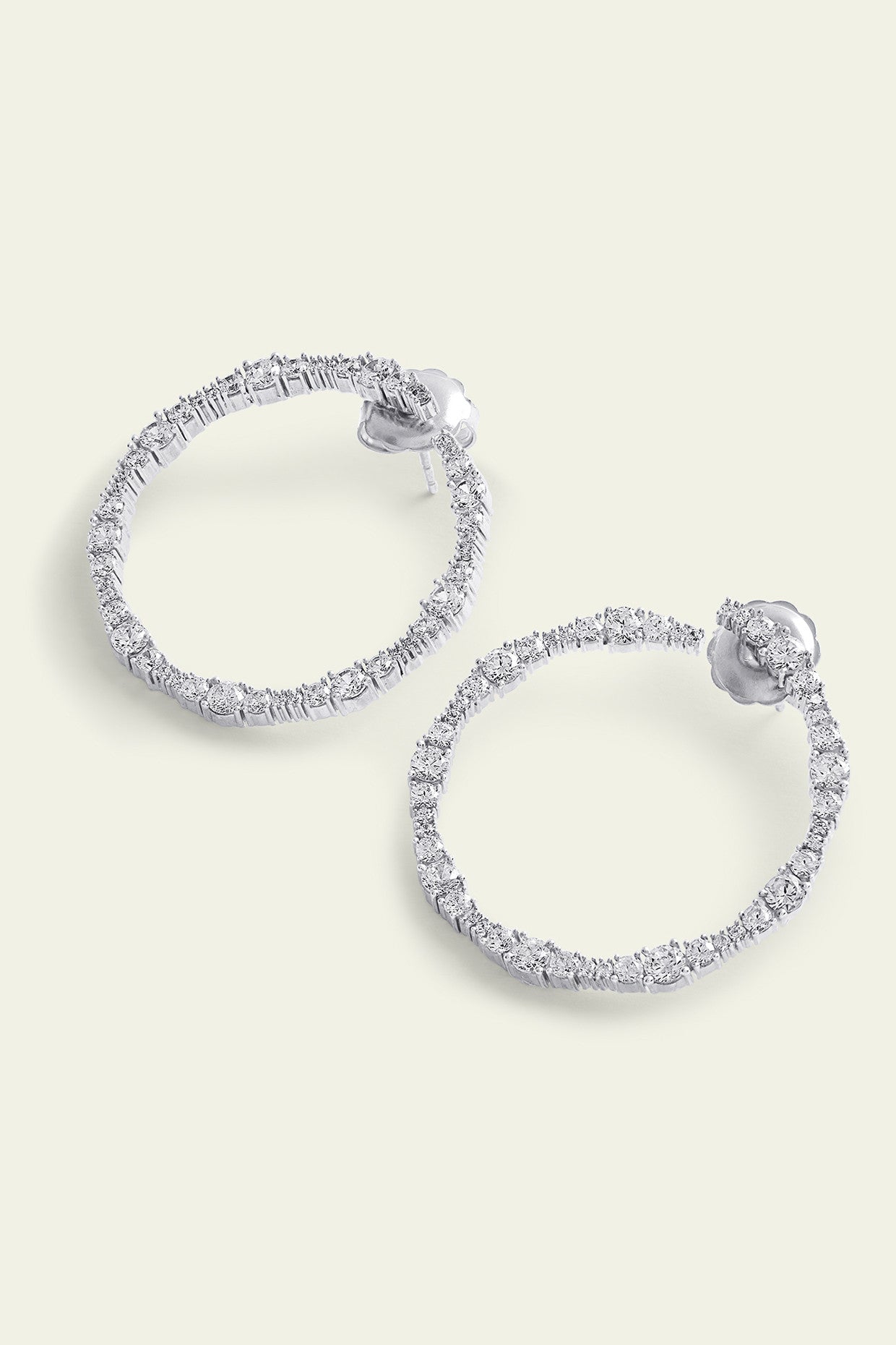 Silver Circle Hoops