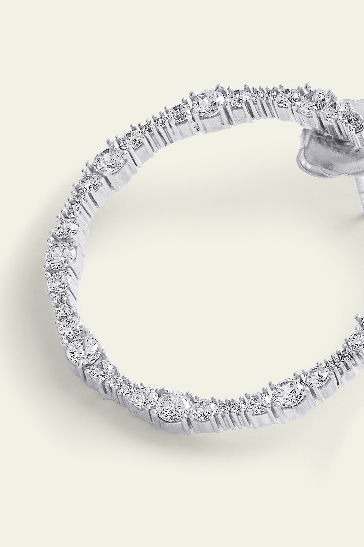 Silver Circle Hoops