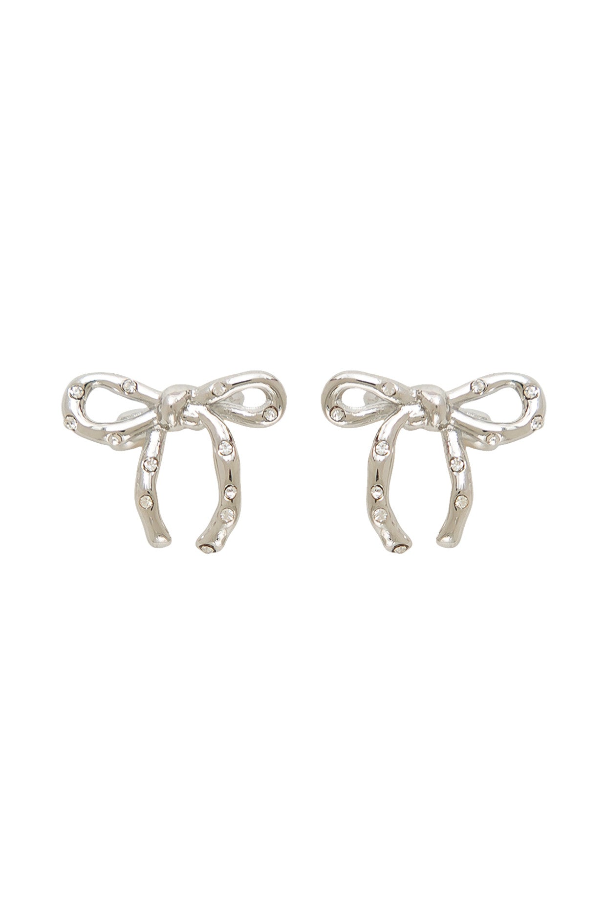 Silver Plated Mini Bow Earcuffs