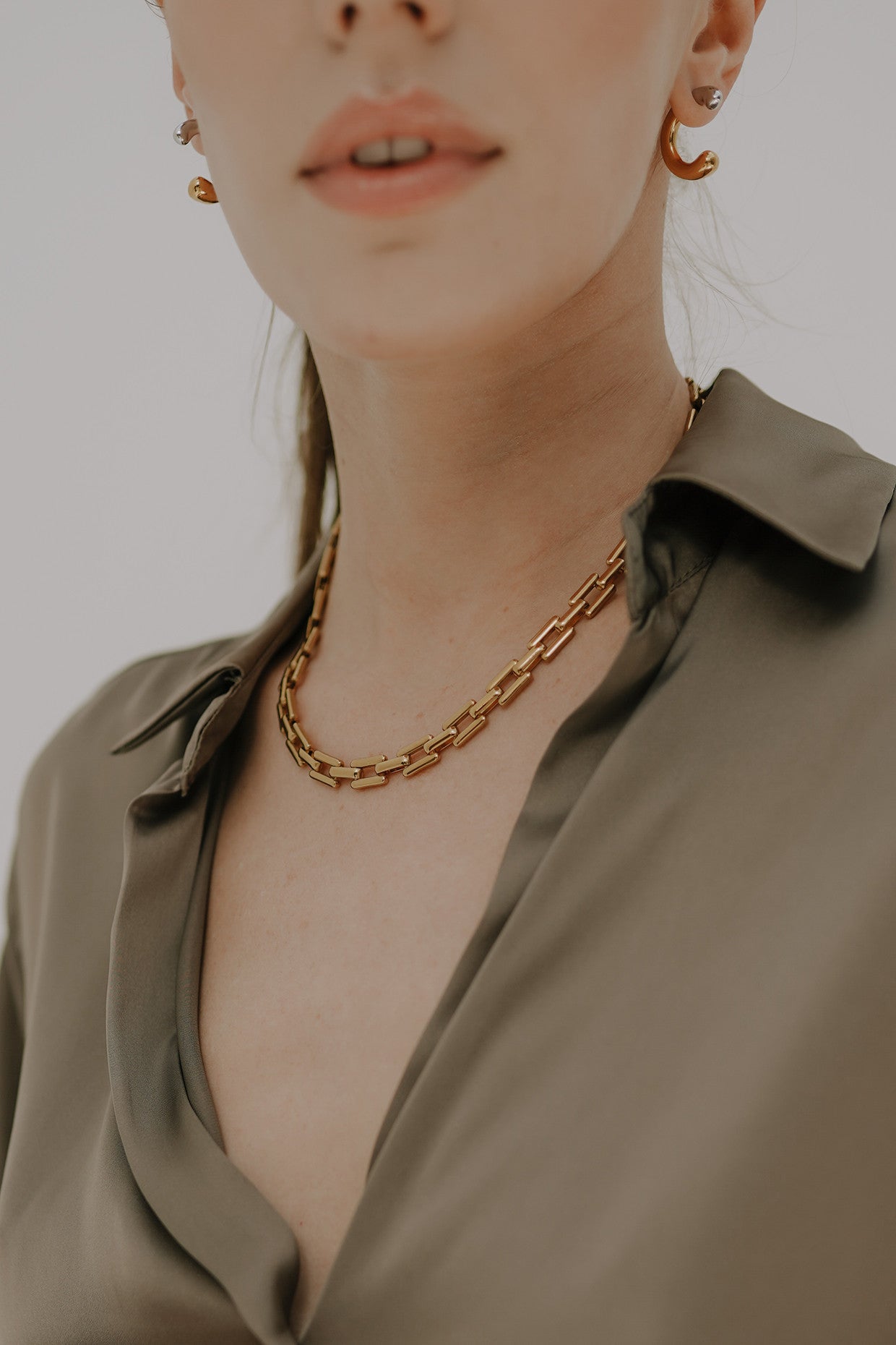 18kt Gold Plated Link Chain Necklace