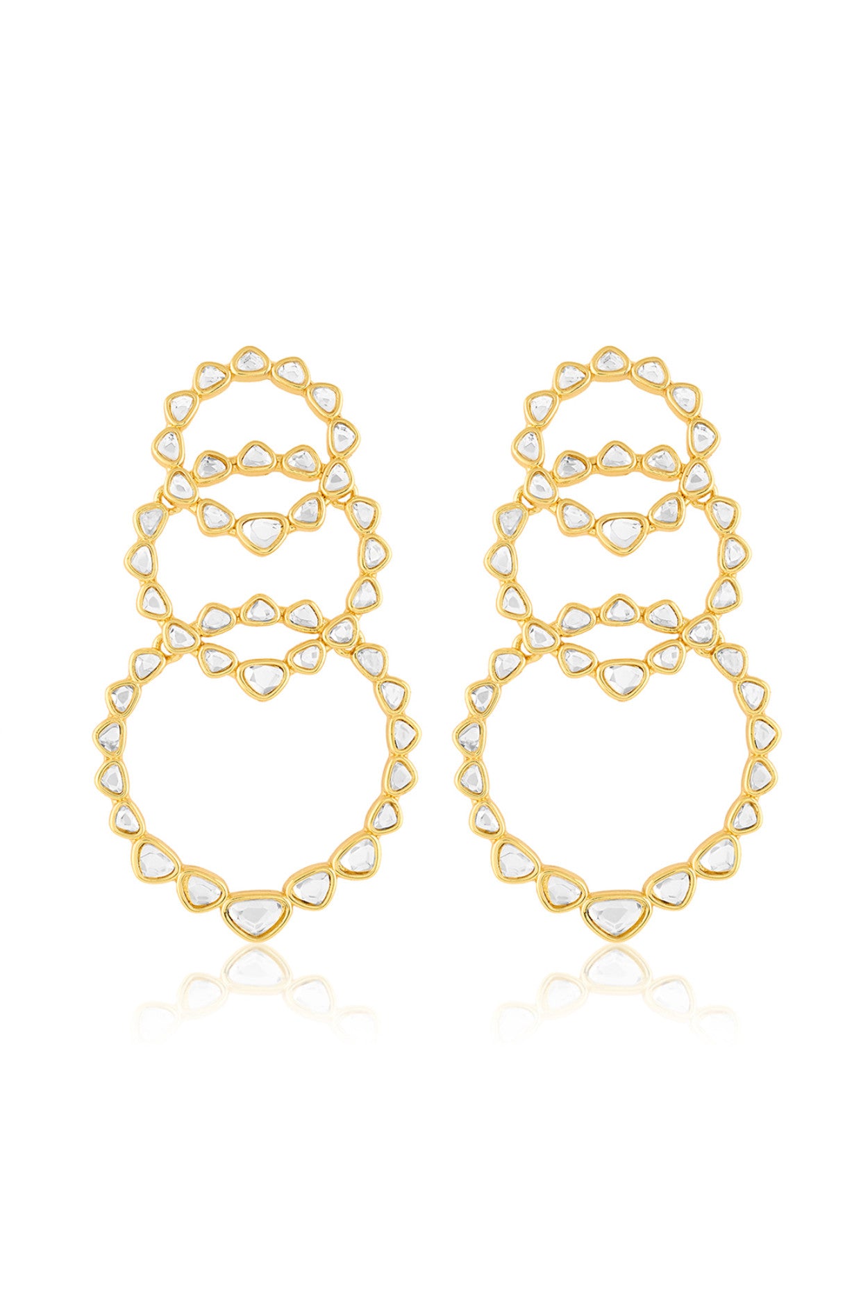Teesra Hoop Danglers