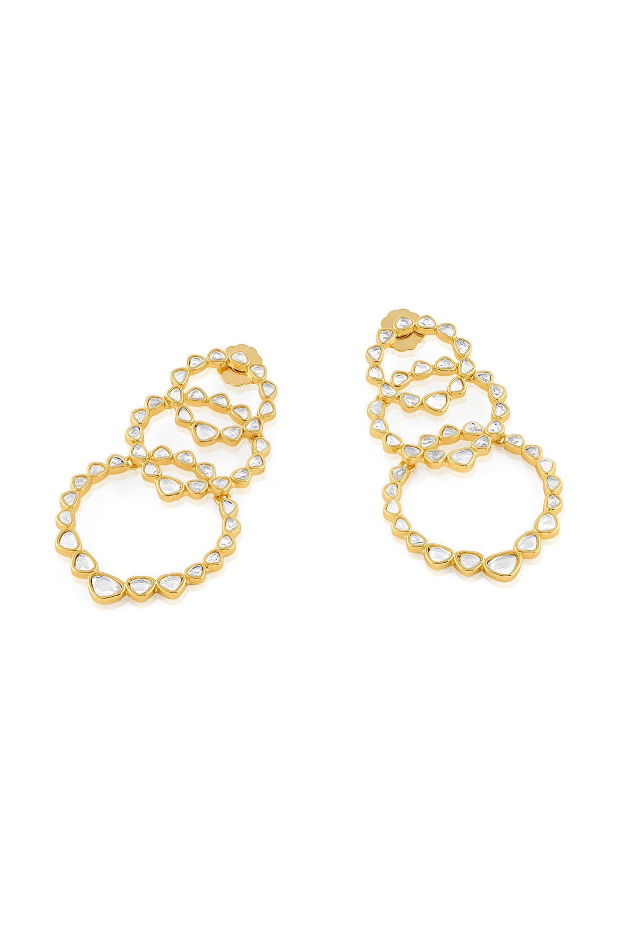 Teesra Hoop Danglers