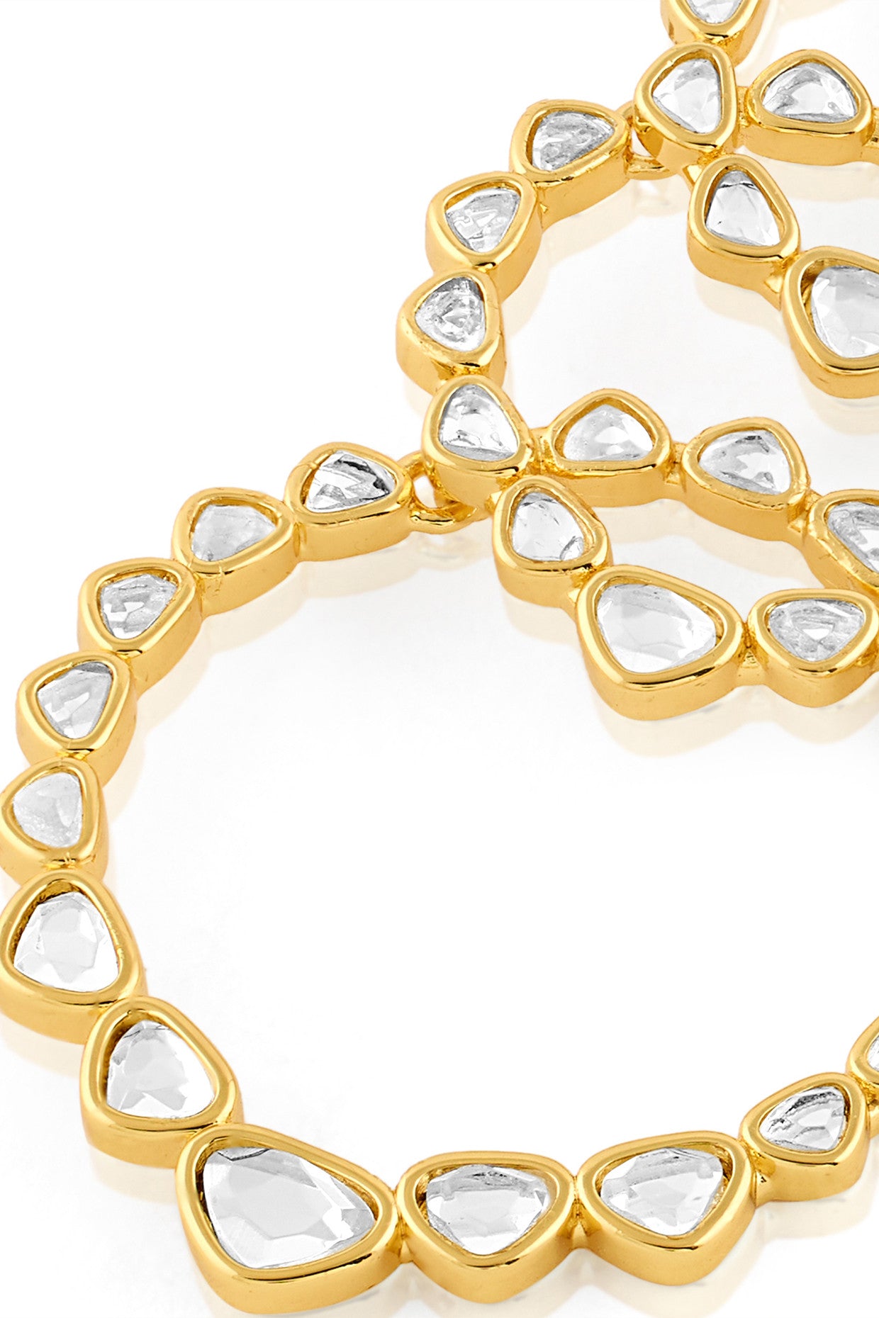 Teesra Hoop Danglers