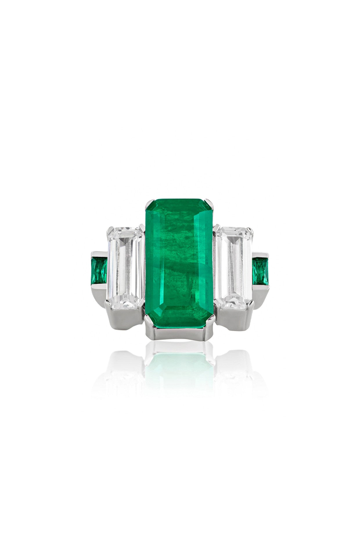 Triple Baguettes Statement Ring