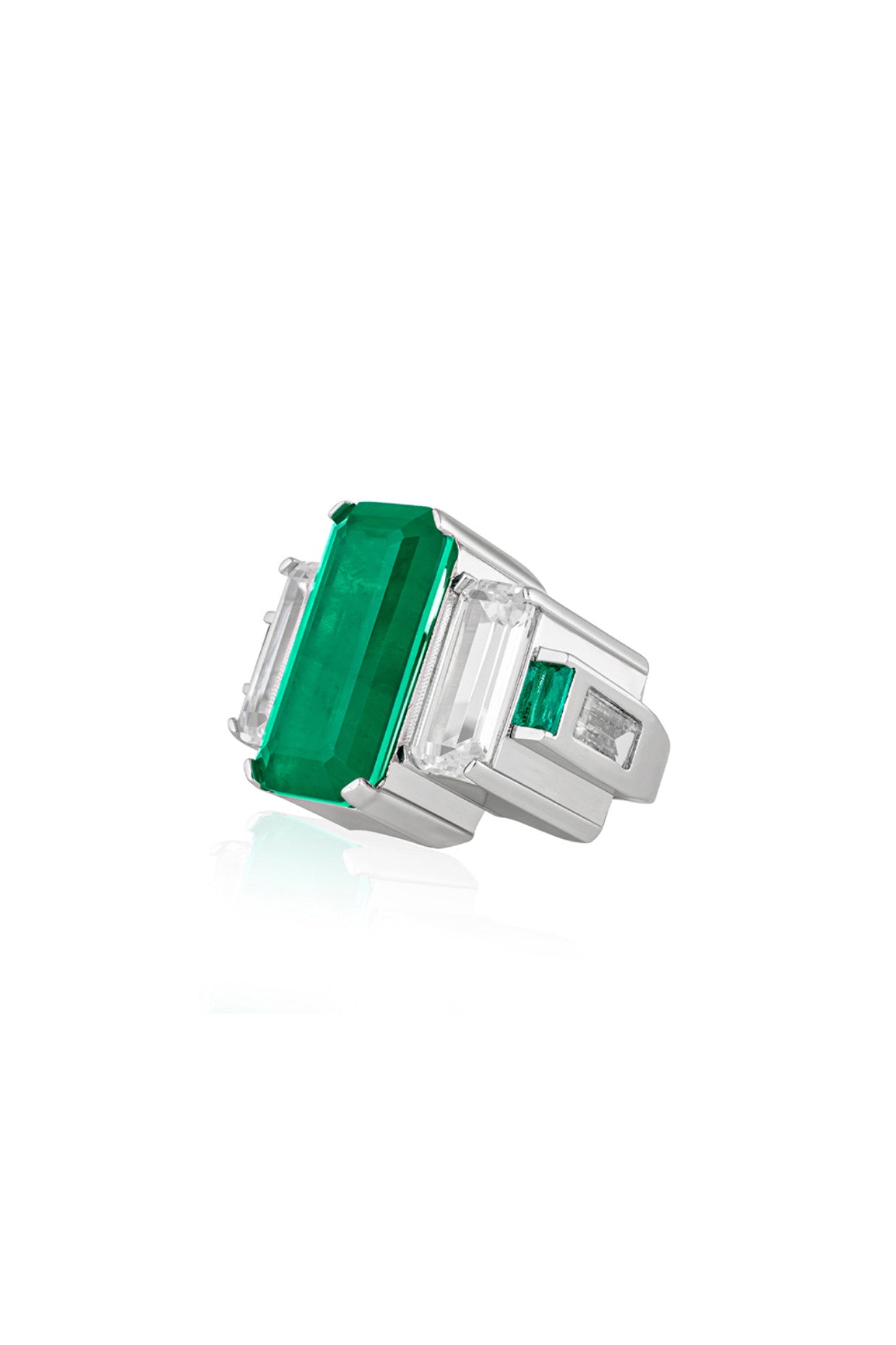 Triple Baguettes Statement Ring