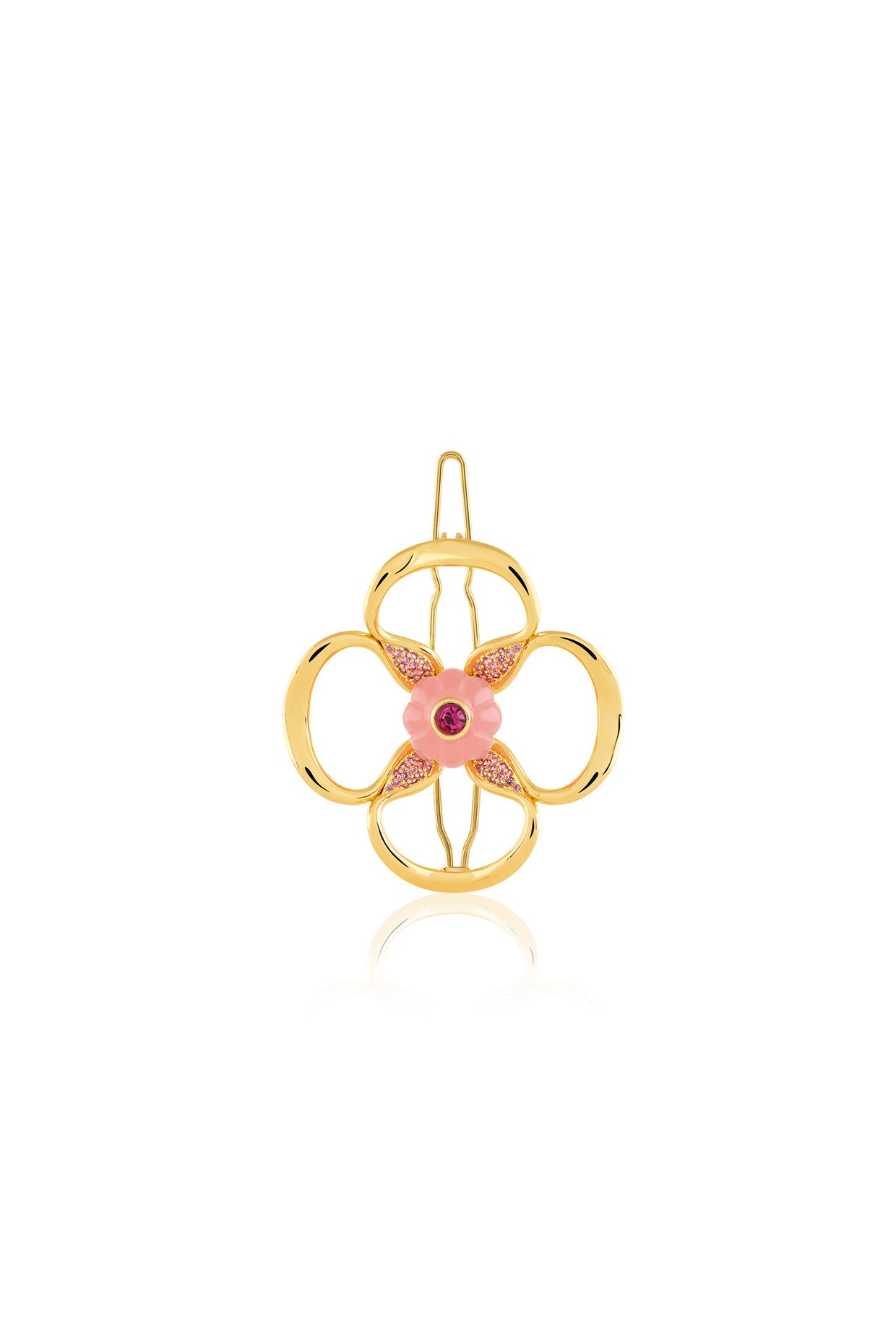 Whimsical Blossom Hair Clip 18Kt Gold Plated